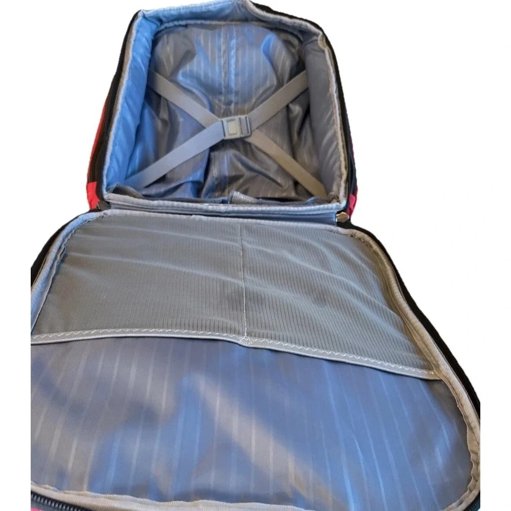KROSER Carry On Multi-Functional, 16-inch Lightweight Overnight Suitcase - Red